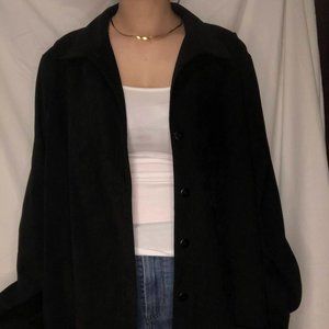 Black Faux Suede Blazer